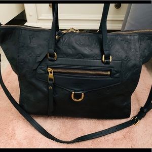 LV Bleu Infini Empreinte Leather Lumineuse PM Bag